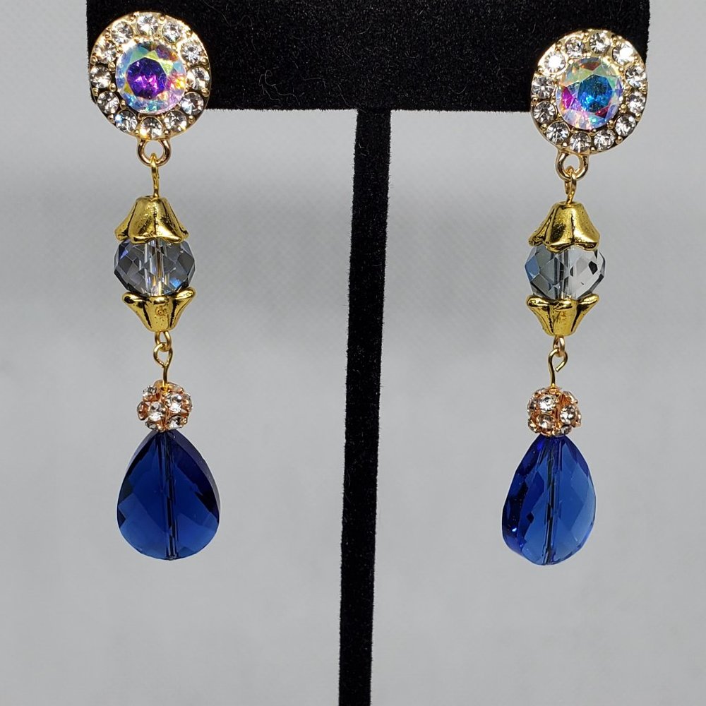 Sapphire Blue Dangle Earrings